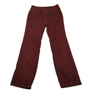 Vintage‎ Red Burgundy Corduroy Pants Straight Leg Jeans Women's 8 TALL High Rise